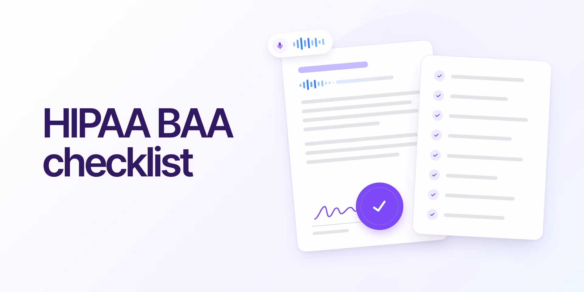 HIPAA BAA checklist for an AI therapy scribe