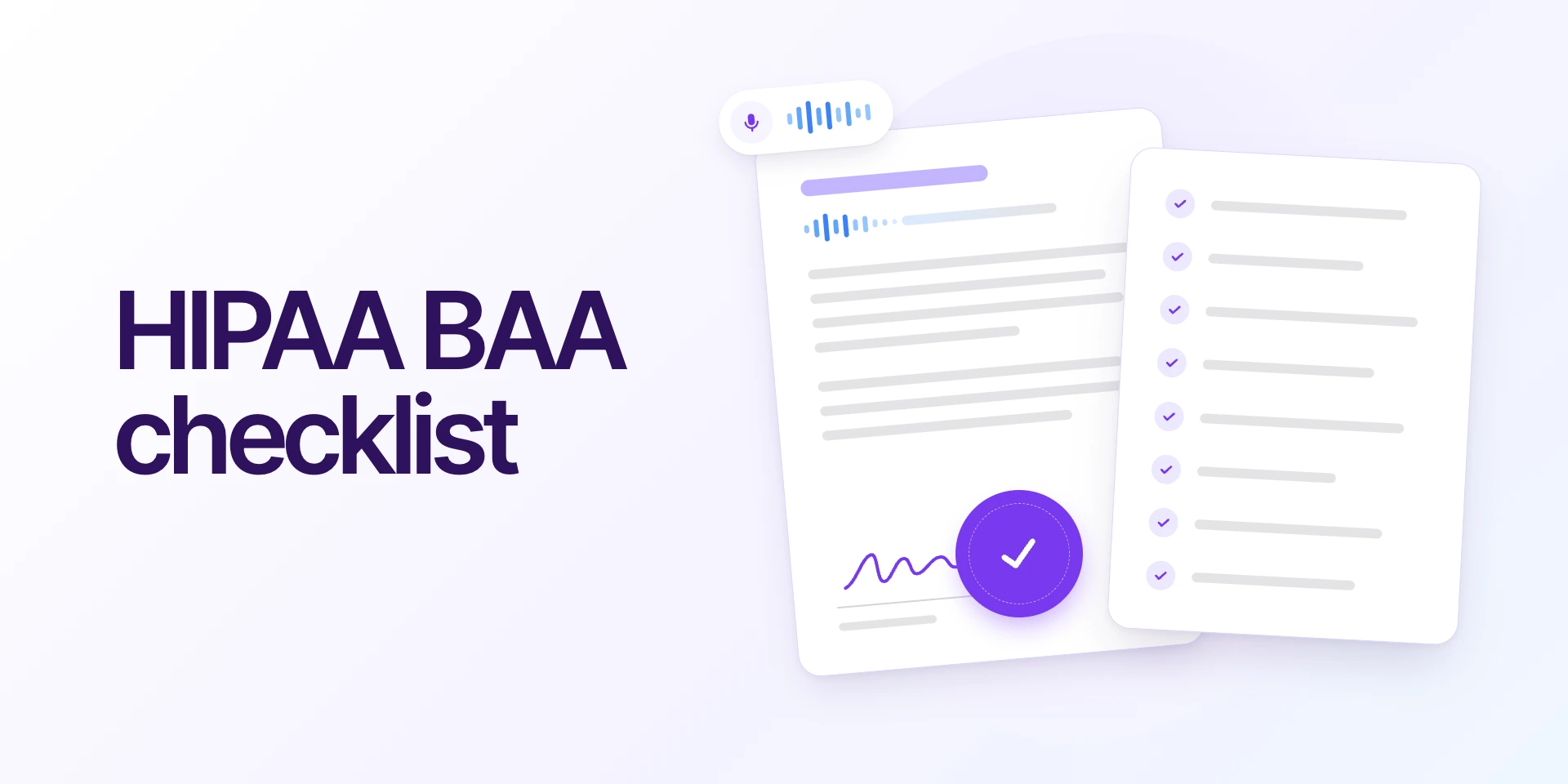 HIPAA BAA checklist for an AI therapy scribe