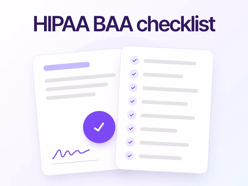 HIPAA BAA checklist for an AI therapy scribe