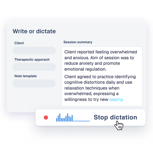 Write or dictate