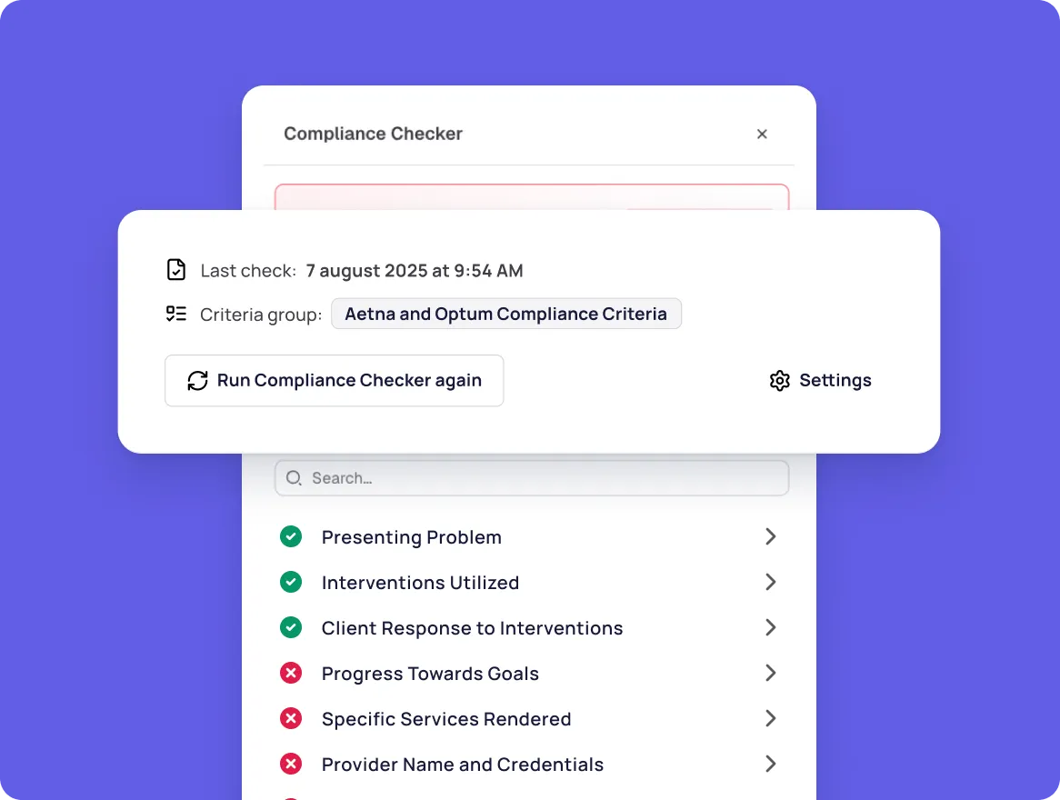 Progress note types
