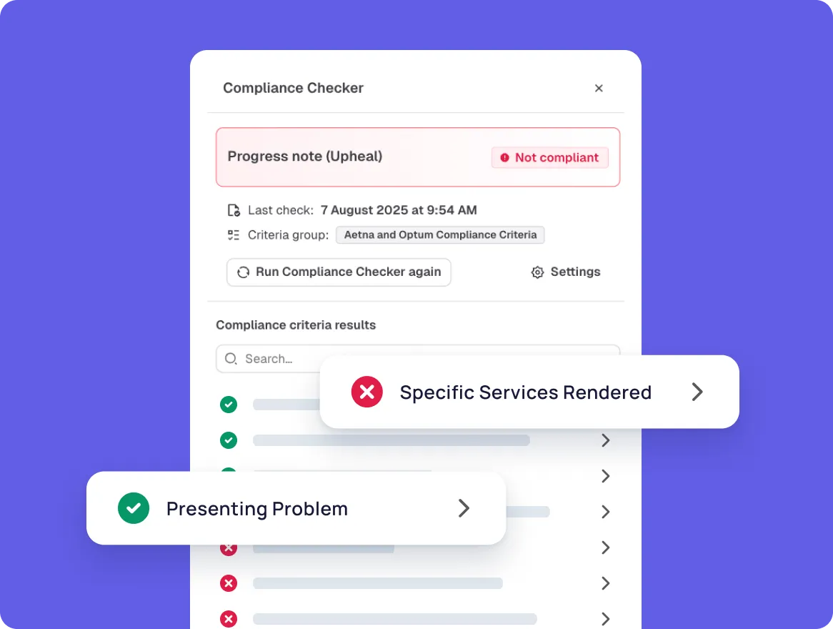 Progress note types