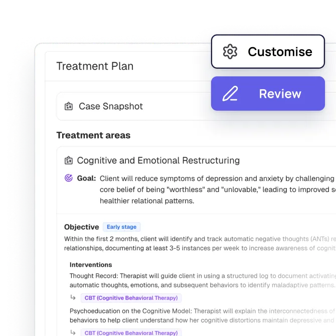 SMART treatment plans