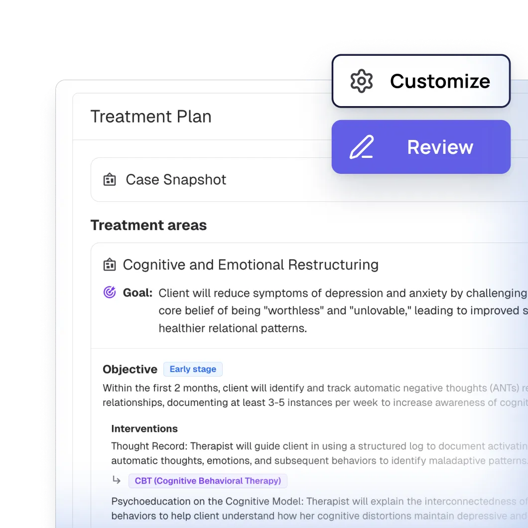 Generate compliant treatment plans