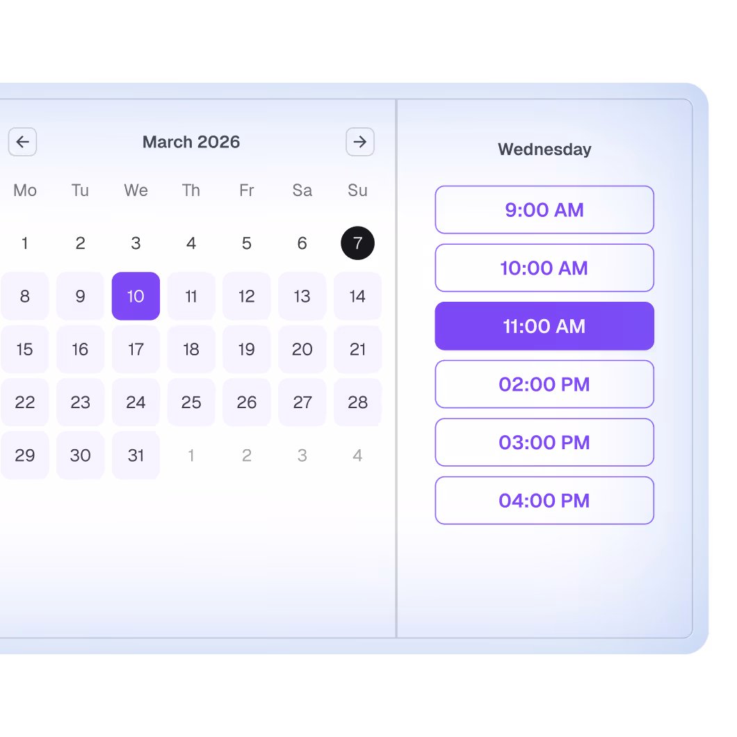 Client self-scheduling