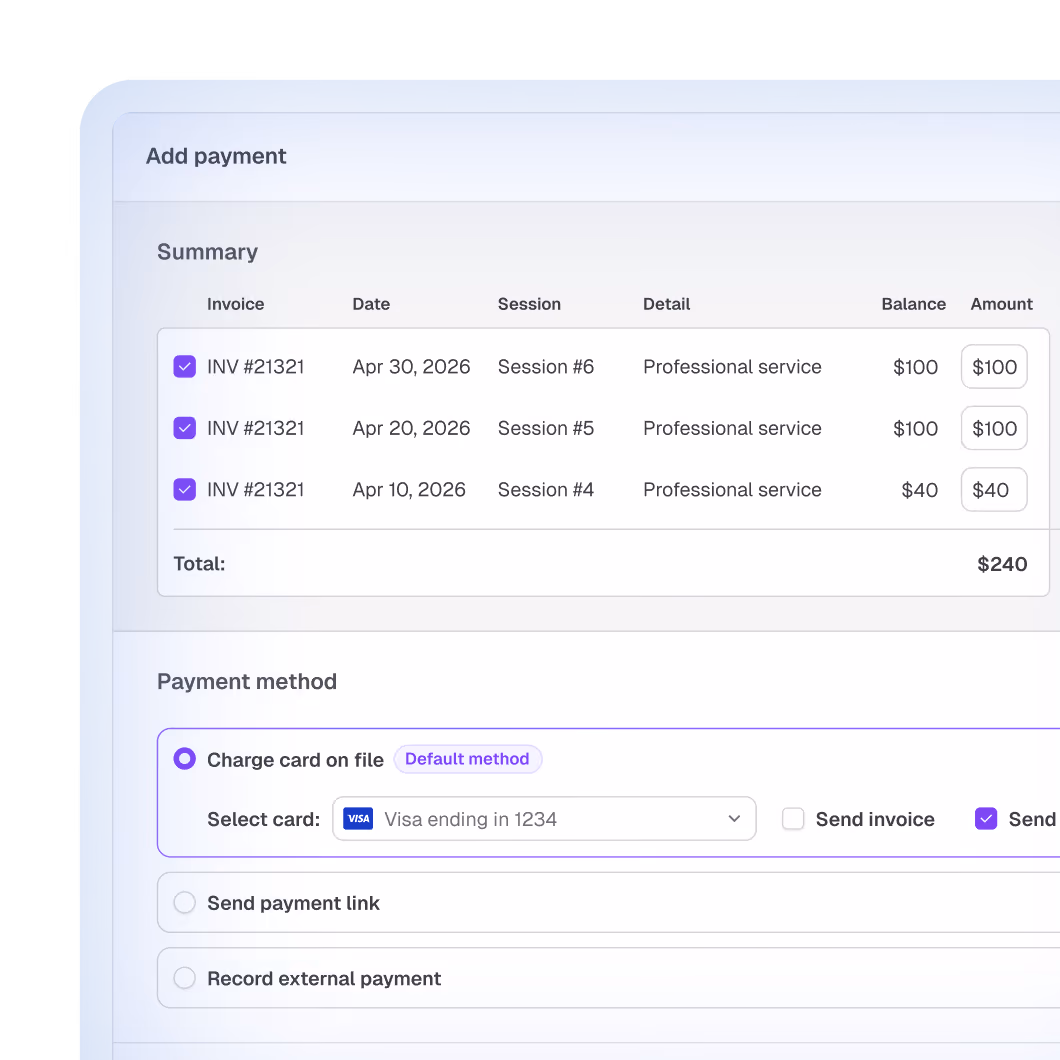 Payments tracked in one place