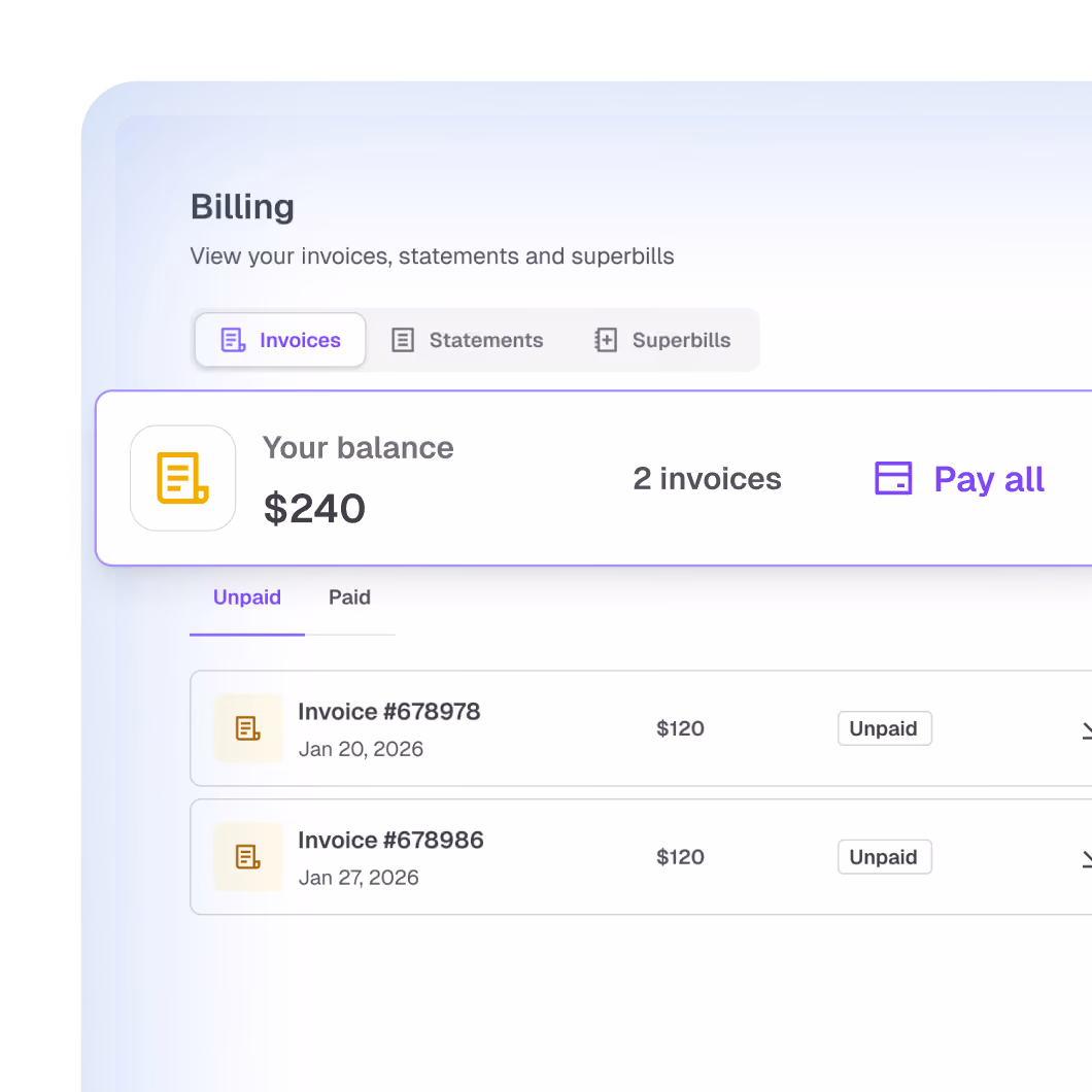 Every client balance, one click to settle