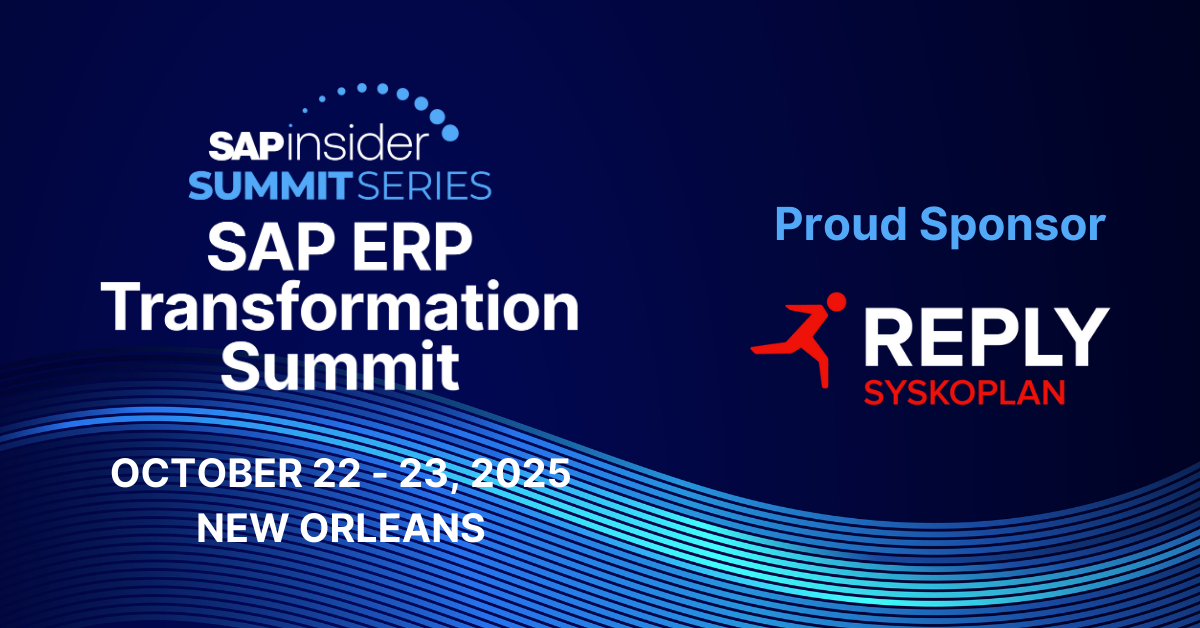 SAPinsider ERP Transformation Summit in New Orleans – October 22–23