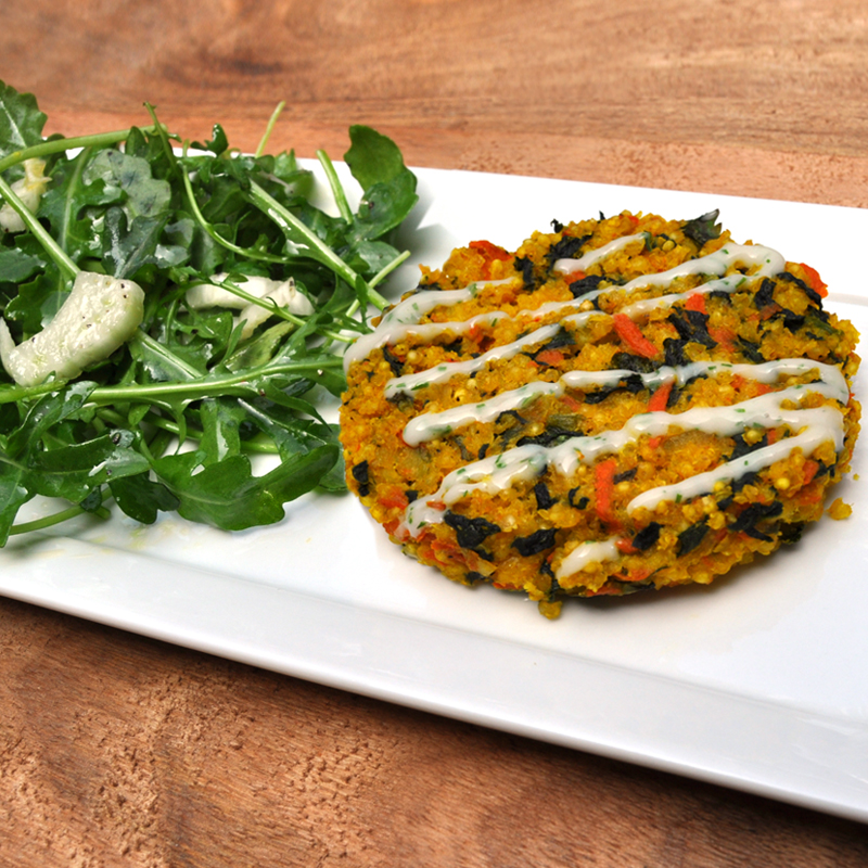 Millet Burger with Spinach and Carrots Recipe | Risa Groux Nutrition