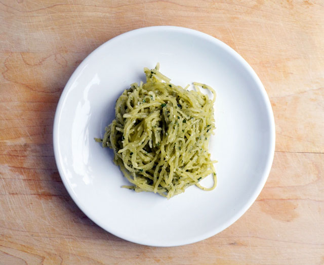 Angel Hair Zucchini with Pesto Sauce Recipe | Risa Groux Nutrition