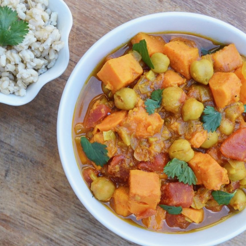 Yam and Garbanzo Tikka Masala Recipe | Risa Groux Nutrition