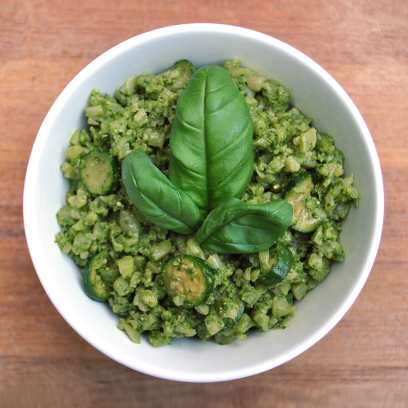 Pesto Cauliflower Rice Recipe | Risa Groux Nutrition