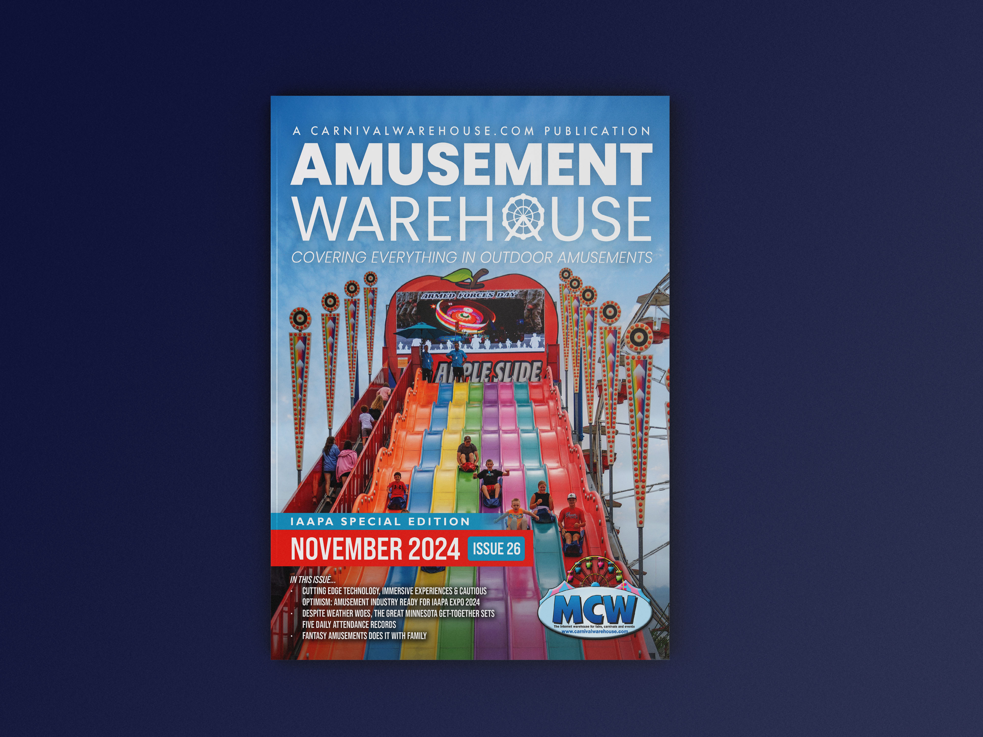 Mockup of the magazine cover. 