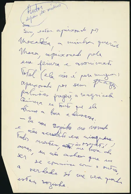 Manuscrito a hora da estrela