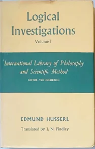 Capa do livro Logical Investigations de Edmund Husserl