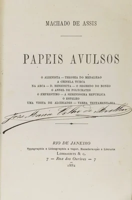 Folha de rosto da obra Papéis Avulsos de Machado de Assis