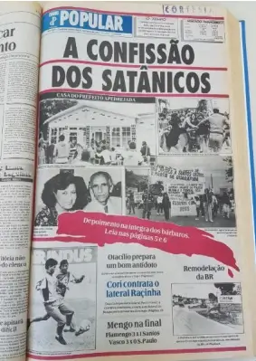 Recorte de jornal sobre o Caso Evandro e a produção de uma narrativa pública