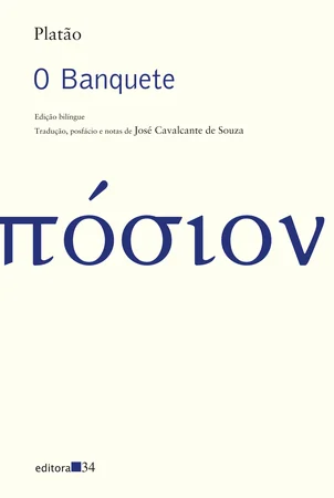 Capa do livro O Banquete, de Platão, em edição bilíngue