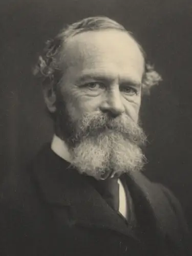Retrato em preto e branco de William James