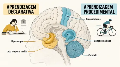 Ilustração das aprendizagens declarativa e procedimental