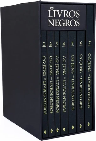 Coleção Os Livros Negros de C. G. Jung com sete volumes em estojo preto