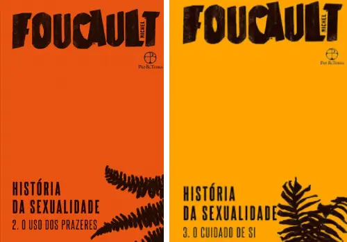 Capas dos livros História da Sexualidade II: O Uso dos Prazeres e III: O Cuidado de Si, de Michel Foucault