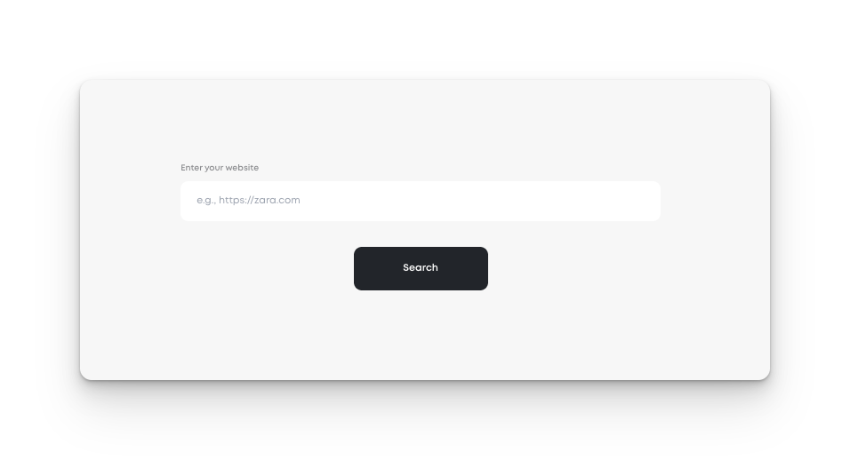 Input field for entering your brand's website URL to automatically extract style data.