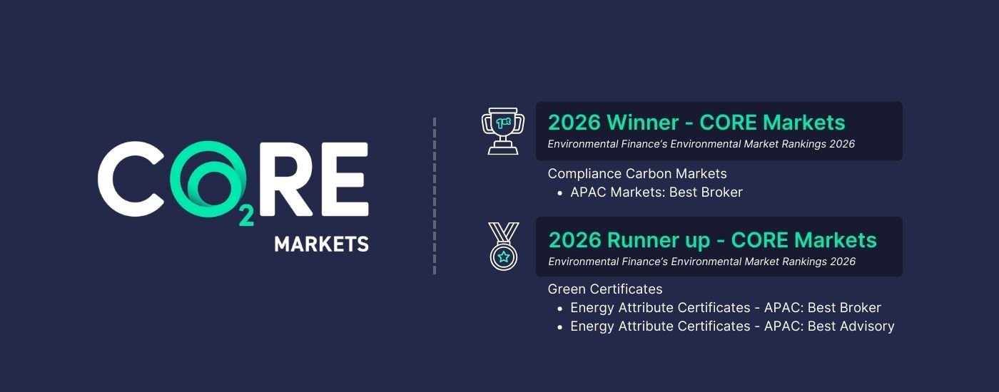 CORE Markets wins multiple awards in Environmental Finance Environmental Market Rankings 2026