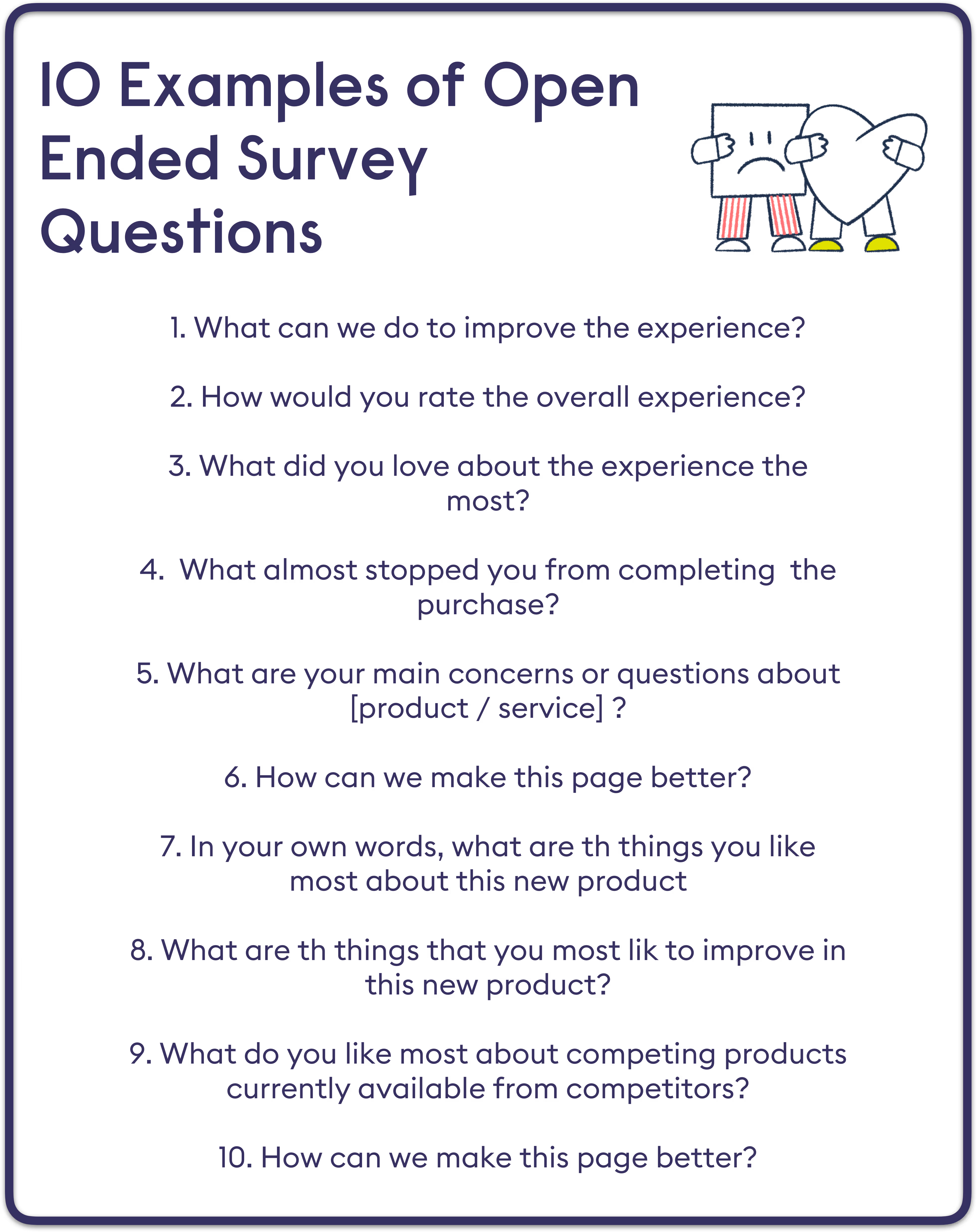 10 Examples of Open Ended Survey Questions
