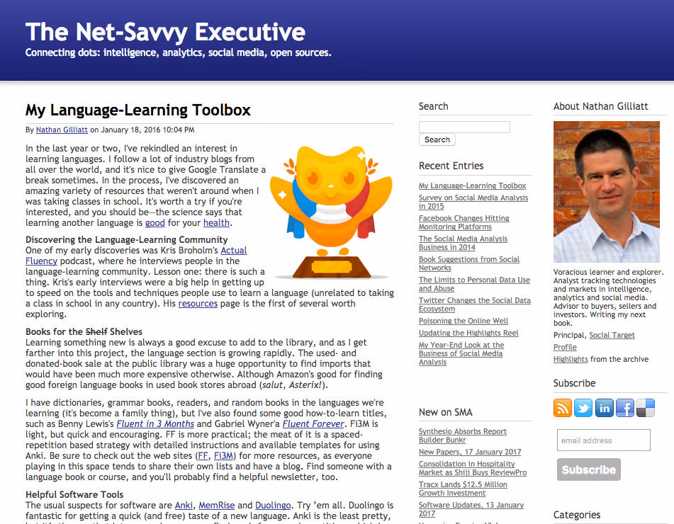 Net Savvy exec blog
