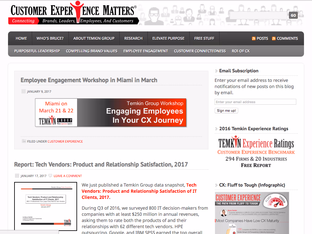 Customer Experience Matters blog