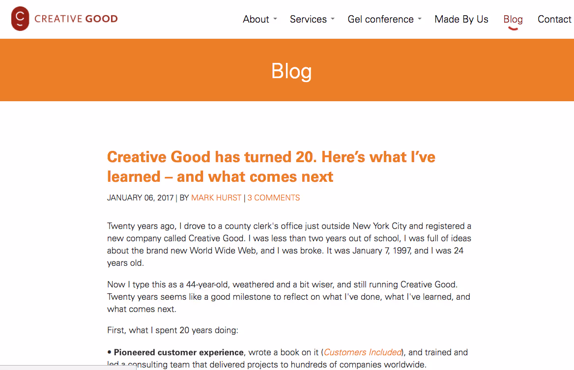 creative good blog