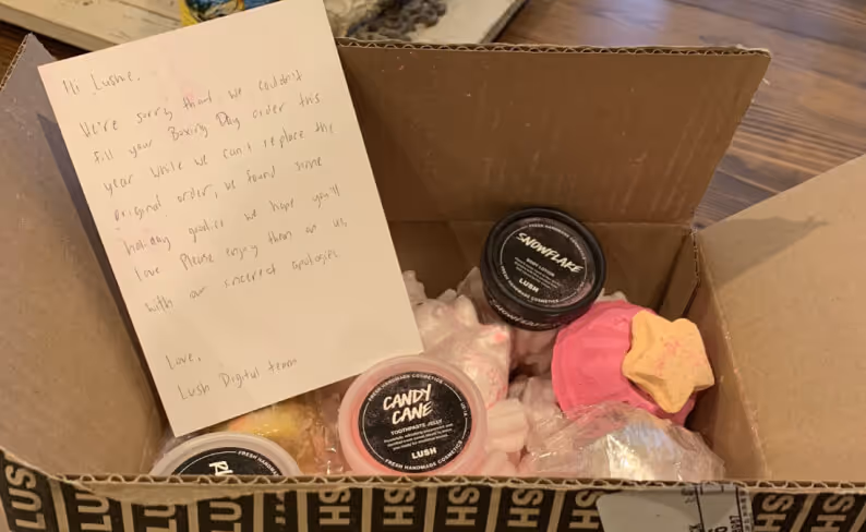 LUSH’s Handwritten Apology