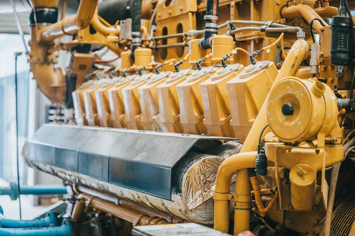 Caterpillar generator engine at Nodal project site