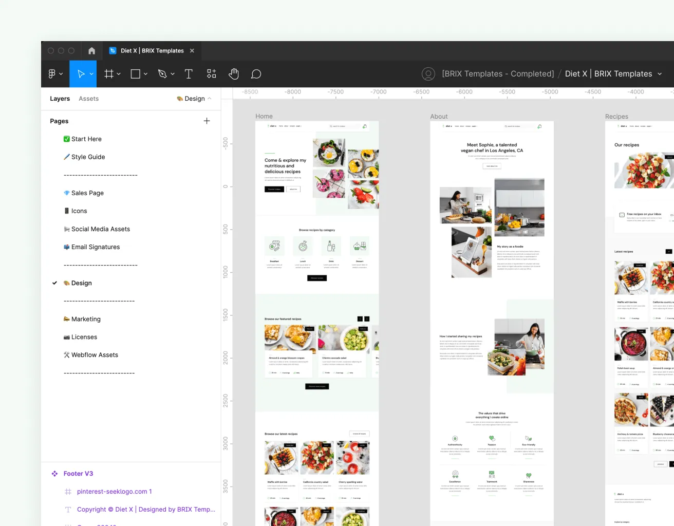 Figma File Included - Diet X Webflow Template