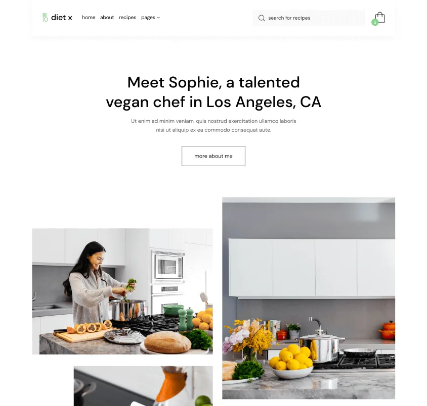 About - Diet X Webflow Template