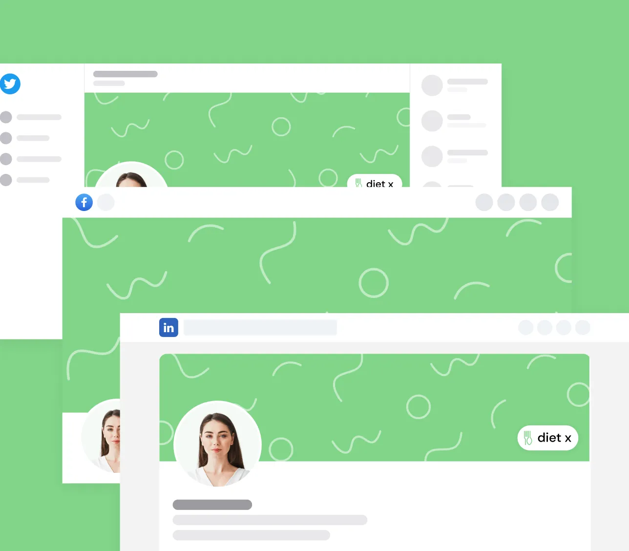 Social Media - Diet X Webflow Template
