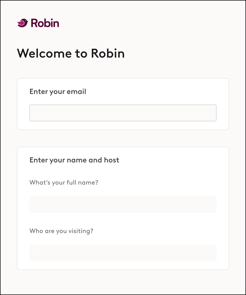 robin-visitor-registration-screen
