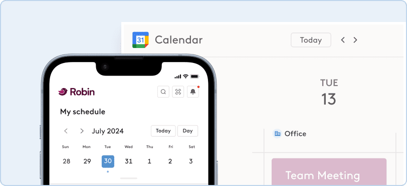 Google Calendar and Robin Schedule