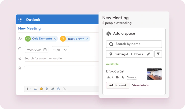 The robin meeting scheduler integrated with Microsoft Outlook