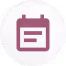 Calendar icon with a checkmark symbol inside indicating making appointments.