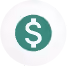 Green circle with a white dollar sign in the center inside a larger white circle.