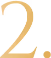 Large gold number two with a period on a black background.