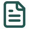 Black paper icon with folded corner and lines representing text on white background.