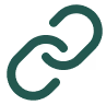 Icon of two interlinked chain links representing a link or connection.