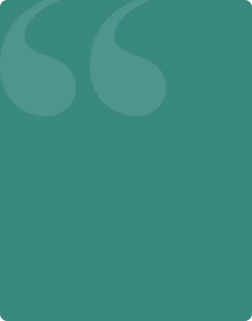 Green background with large, faded opening quotation marks.