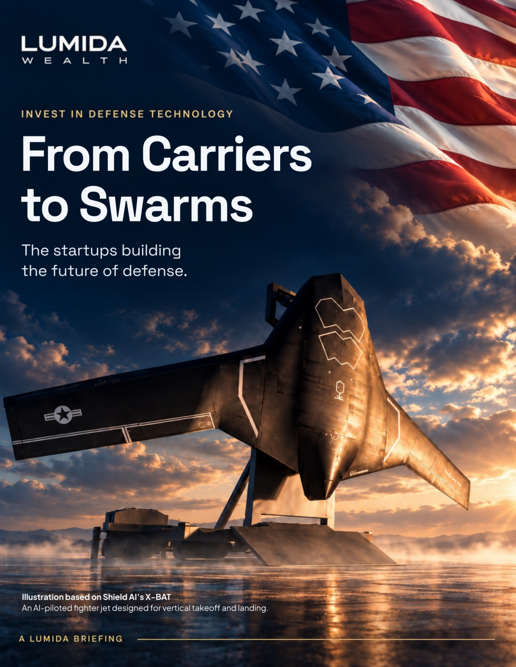 Cover of From Carriers to Swarms, the Lumida Defense Tech Briefing