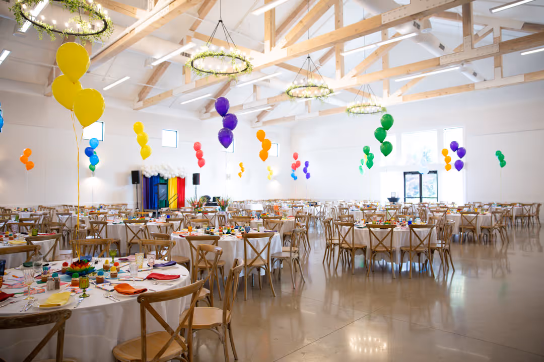 Banquet and gala reception hall setup at Ivy House event venue in West Michigan