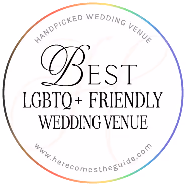 A cute logo for the best LGBTQ + friendly wedding venue