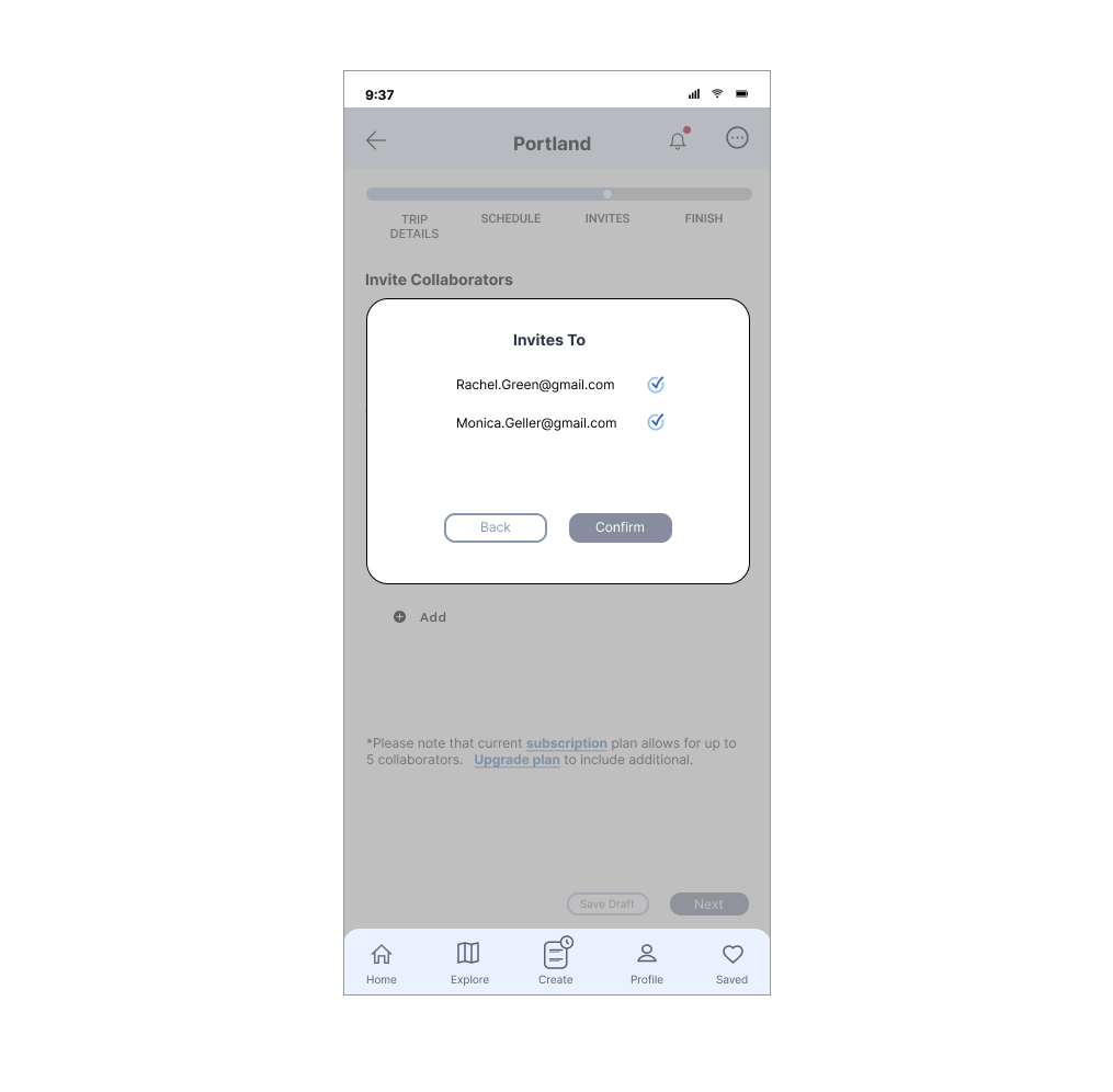 Dashboard mockup